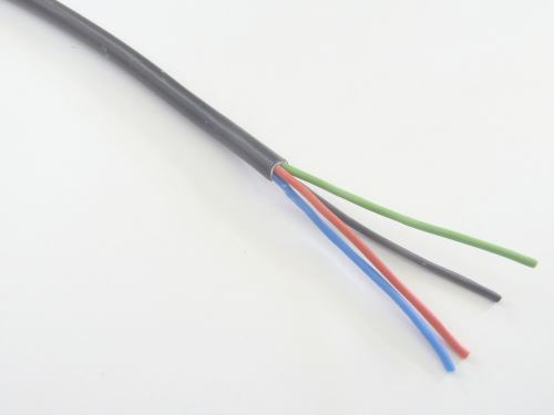 Kabel RGB kulatý 4x0,5 barva černá izolace PVC