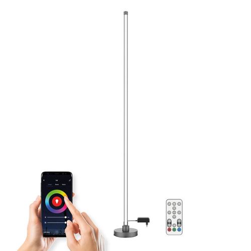 Solight WO62 LED stojací interiérová RGB a CCT lampa, 140cm vysoká s wifi a možností nastavení barvy světla a intenzity přes smart phone.