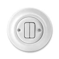 ABB 3559K-C05345 Decento® Přepínač lustrový č.5 bílá- porcelán